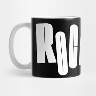 rock typography logo Mug